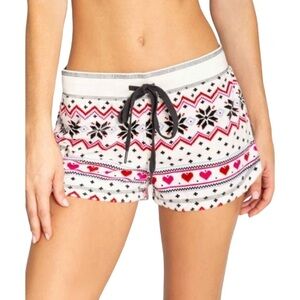 PJ Salvage Holiday Love pajama shorts super soft size small like new condition
